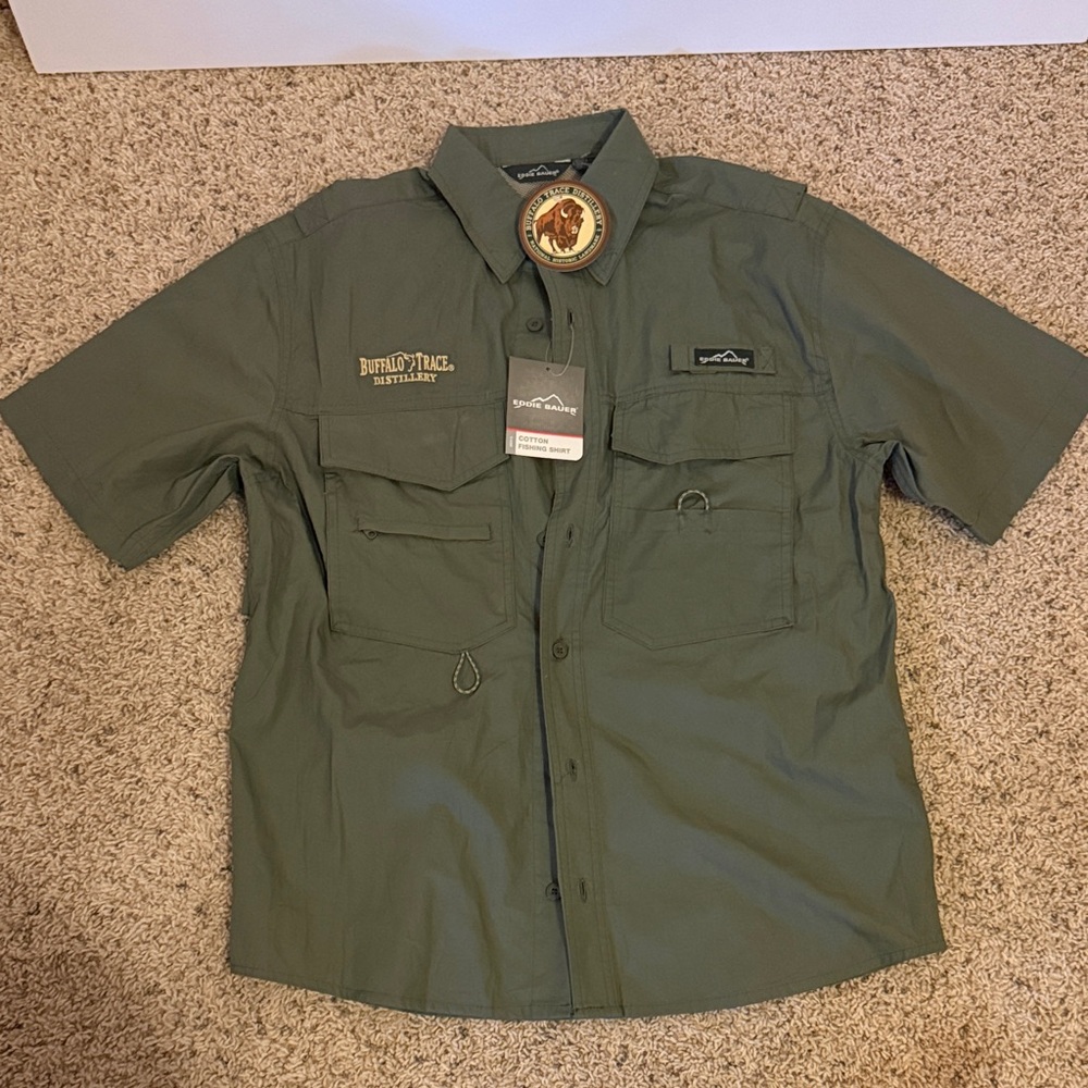 Buffalo Trace Distillery Green Short Sleeve Shirt
